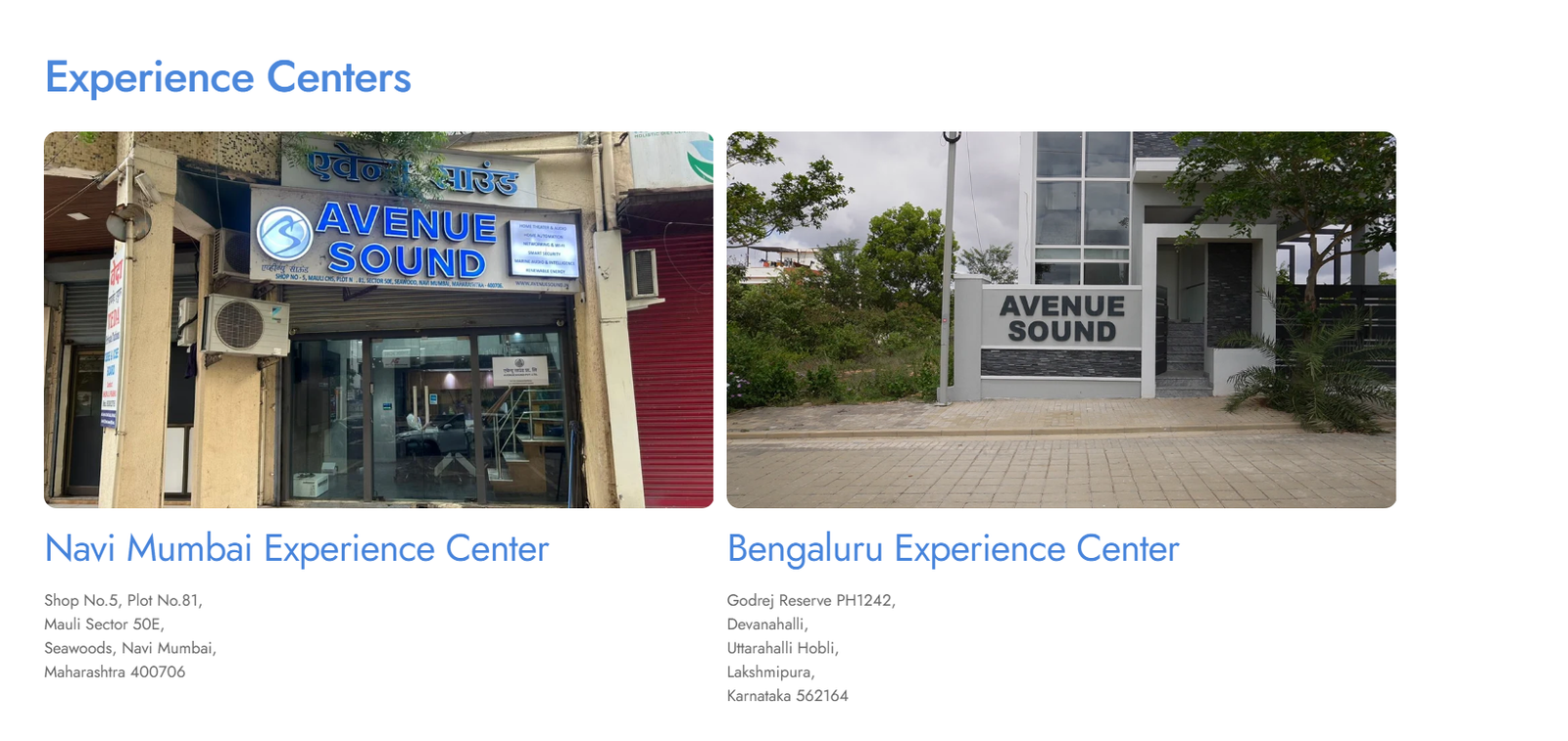 Avenue Sound Experience Centers